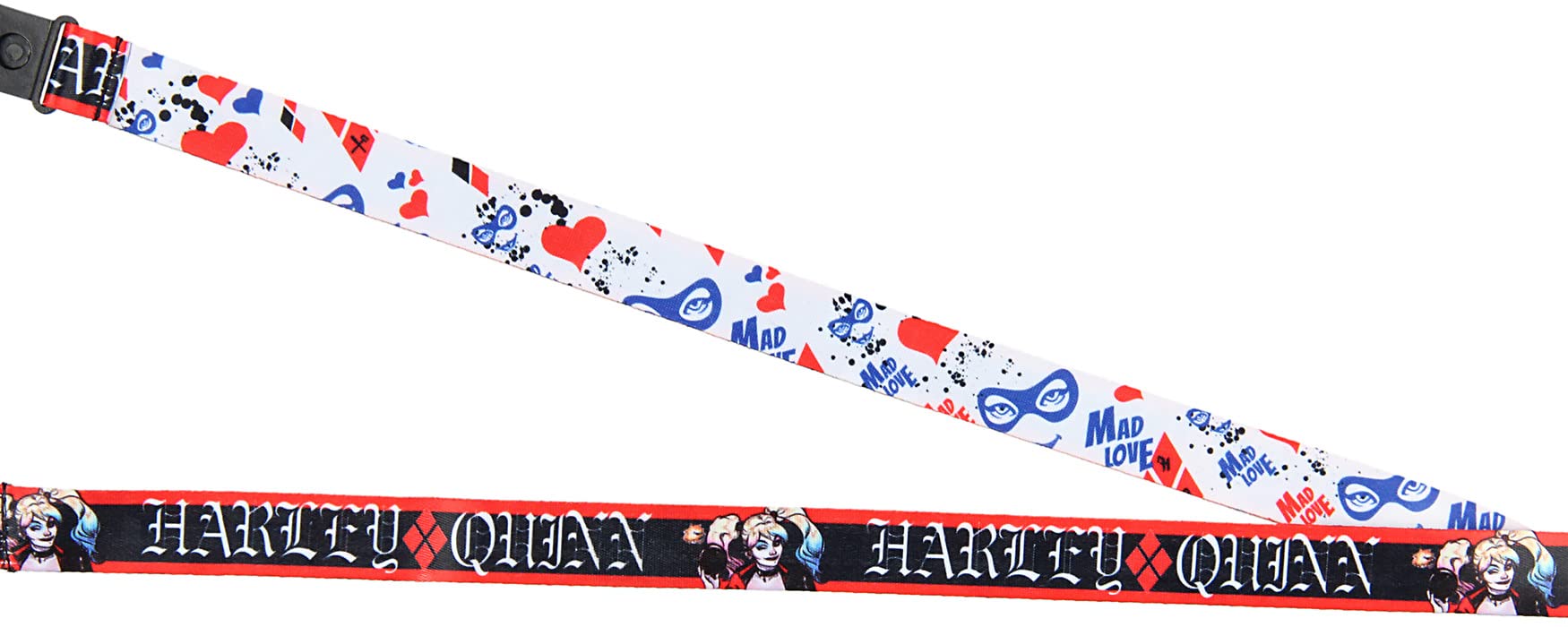 DC Comics Harley Quinn Mad Love Lanyard ID Badge Holder with Collectible Sticker