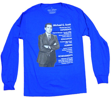 The Office Long Sleeve Mens T-Shirt  - Michael G Scott Resume List
