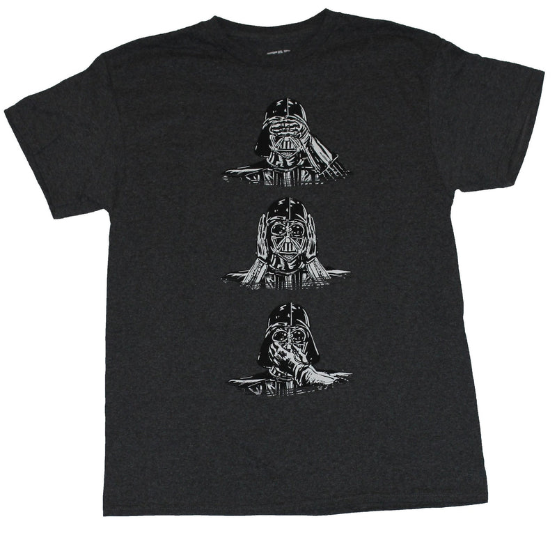 Star Wars Mens T-Shirt - Hear No Evil See No Evil Speak No Evil Vader Pics - Inmyparentsbasement.com