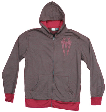 Spider-man Mens Zip Up Hoodie - Lapel Logo 1962 Spider-man Back