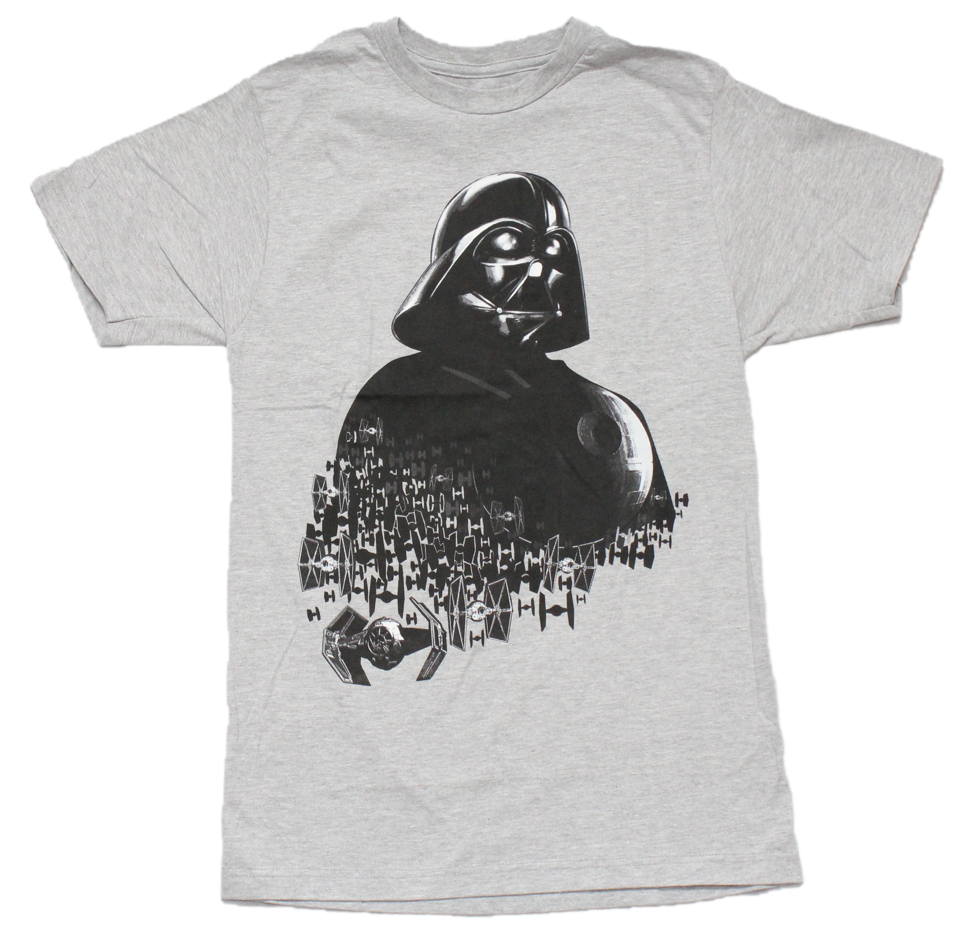 Star Wars Mens T-shirt - Darth Vader The Deathstar & Tie Fighters