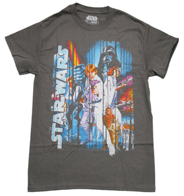Star Wars Mens T-Shirt - Dripped Line New Hope Poster Image