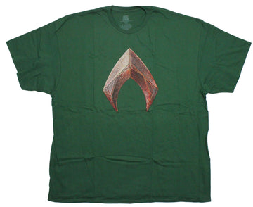 Aquaman Mens T-Shirt - Justice League Golden Logo Image