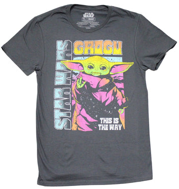 Star Wars The Mandalorian Mens T-Shirt - Grogu This is the Way Pastel