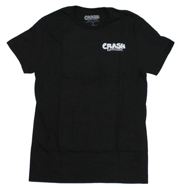 Crash Bandicoot Mens T-Shirt - Lapel Front Aku Aku Witch Doctor Back