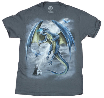 Dom Mens T-Shirt - Lightning Dragon Attack Image