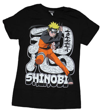 Naruto Shippuden Youth T-Shirt - Vintage Black Tag Posed Over Symbol