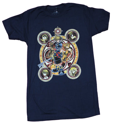 Kingdom Hearts Mens T-Shirt - Ornate Character Circles With Sora