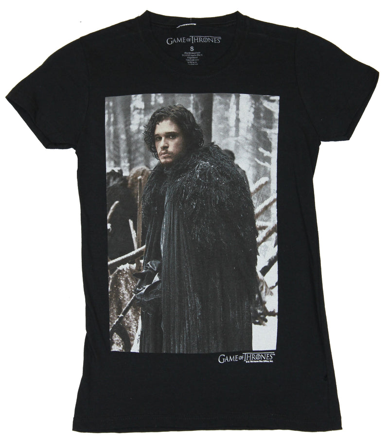 Game of Thrones Girls Juniors T-Shirt - Jon Snow in the Snow Portrait