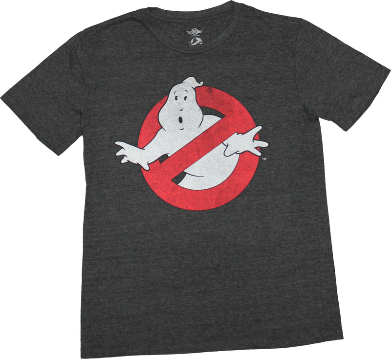 Ghostbusters Mens T-Shirt - Distressed Classic Logo - Inmyparentsbasement.com