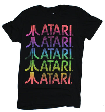 Atari Mens T-Shirt - Pastel Distressed Name Drop Logo Image