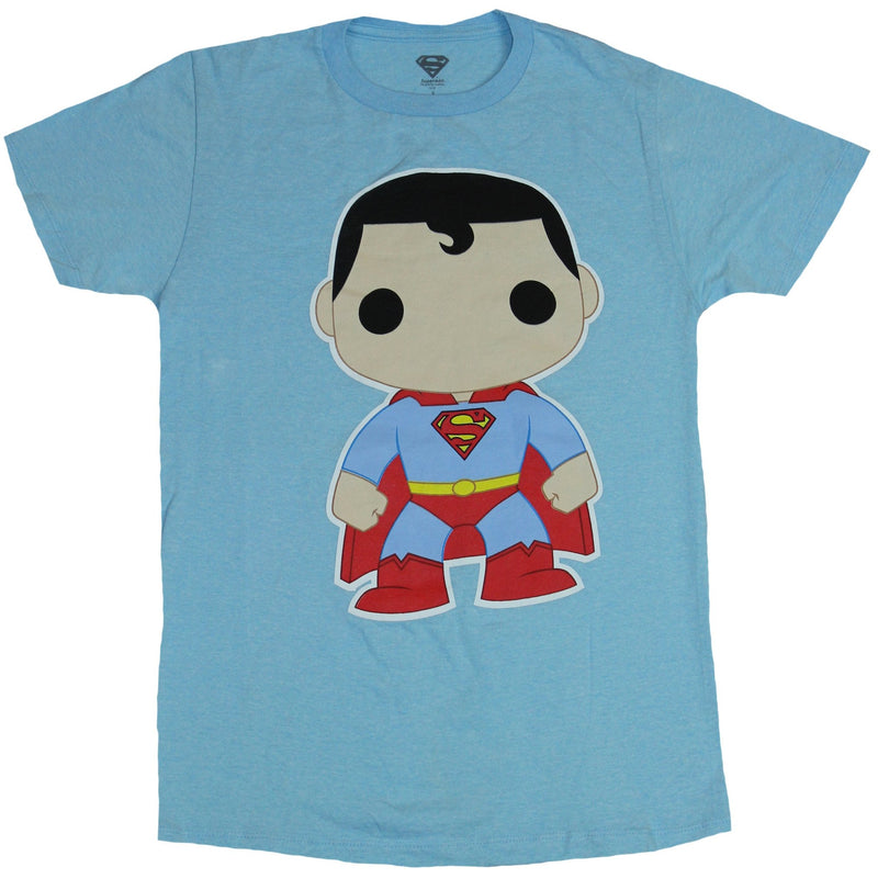 Superman (DC Comics) Mens T-Shirt -  Funko Pop Style Super Cute Image - Inmyparentsbasement.com