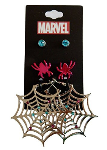 Marvel Spiderman Spider-Gwen Earrings 3 pack Earring Set