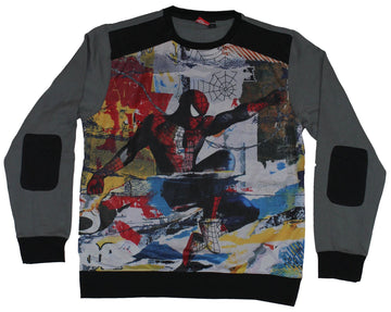 Spider-Man (Marvel Comics) Crewneck  Sweatshirt - Color Splashed Swing Image