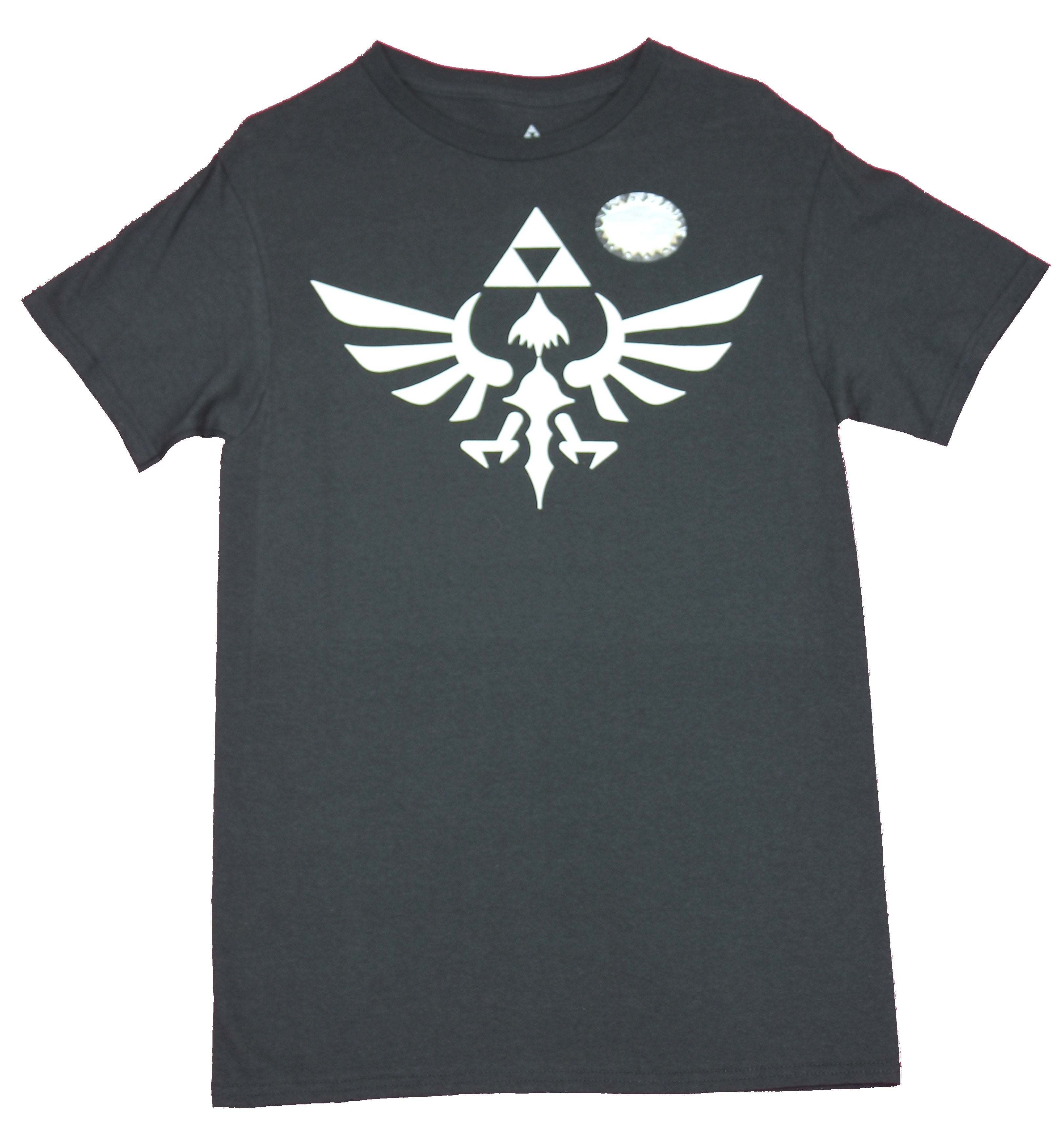 Legend of Zelda Mens T-Shirt - Classic Solid Print White Triforce Image