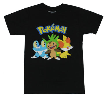 Pokemon (Nintendo) Mens T-Shirt - Triple Threat Pokemon Group Image