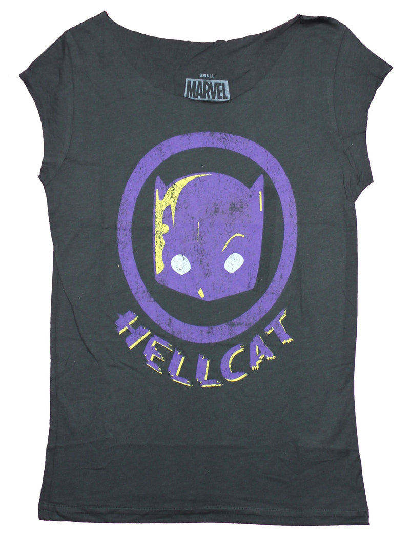 Hellcat Girls Juniors Sleeveless T-Shirt - Distressed Hellcat Logo Image