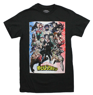 My Hero Academia Mens T-Shirt - Class 1A & 1B Giant Cast Image