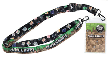 Minecraft Multi-Character ID Badge Holder Lanyard