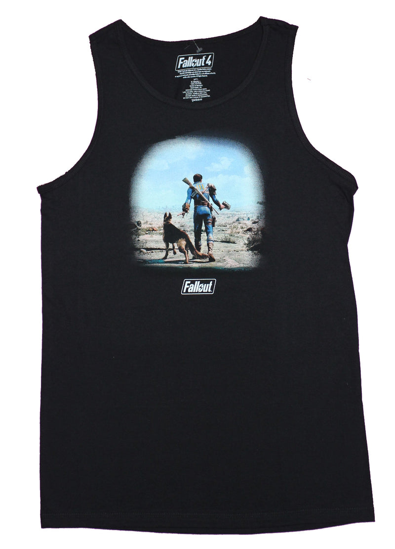 Fallout 4 Mens Tank Top  - Man And Dog Post Apolocalyptic Image
