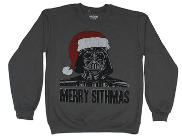 Star Wars Mens Crewneck Sweatshirt- Merry Christmas Darth Vader Sithmas