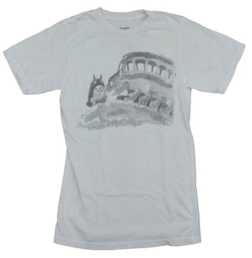 My Neighbor Totoro Mens  T-Shirt -  Sketched Spirit and Cat Bus Image