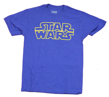 Star Wars Mens T-Shirt - Classic Yellow Lined Logo Image