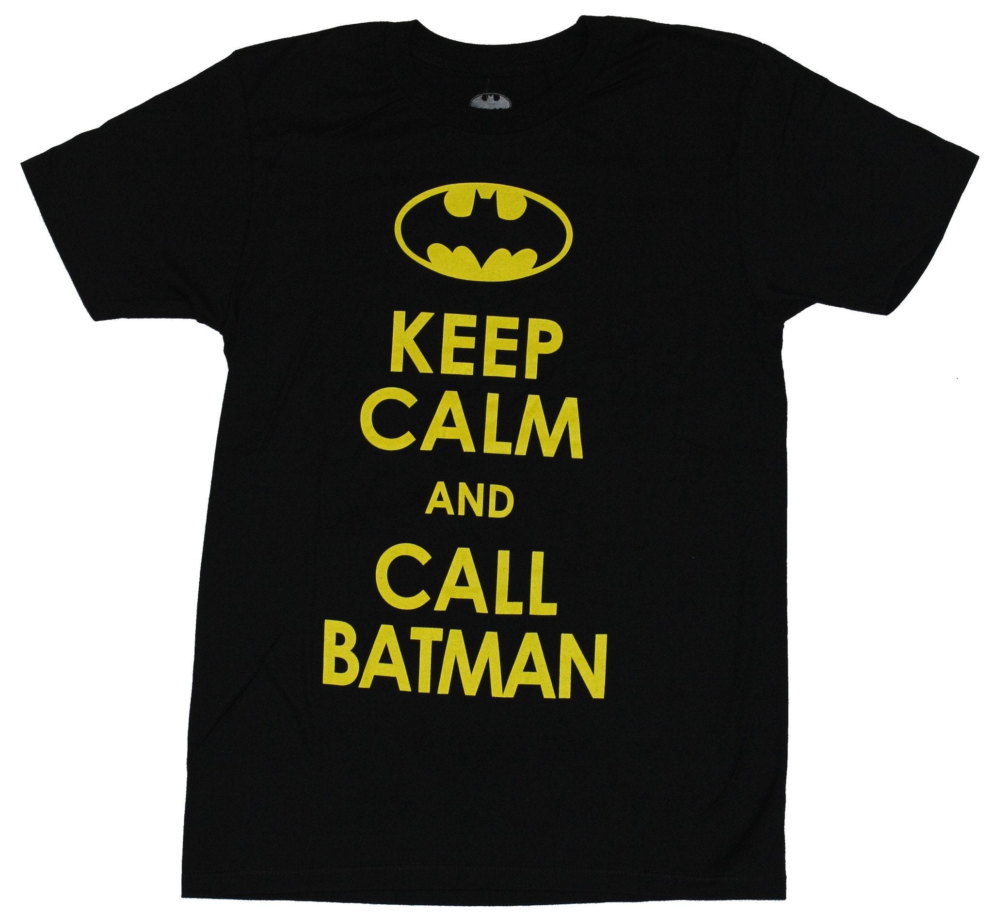 Batman (DC Comics) Mens T-Shirt - Keep Calm and Call Batman Word Logo