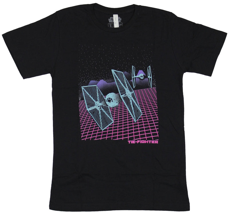 Star Wars Mens T-Shirt - Double Tie Fighter Vector Style Image - Inmyparentsbasement.com