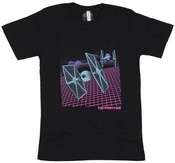 Star Wars Mens T-Shirt - Double Tie Fighter Vector Style Image
