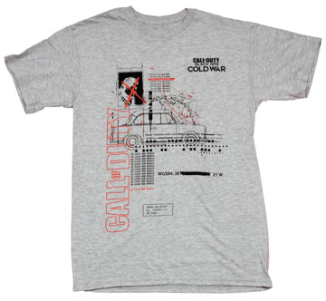 Call of Duty Cold War Mens T-Shirt  - Car Code & Map Image