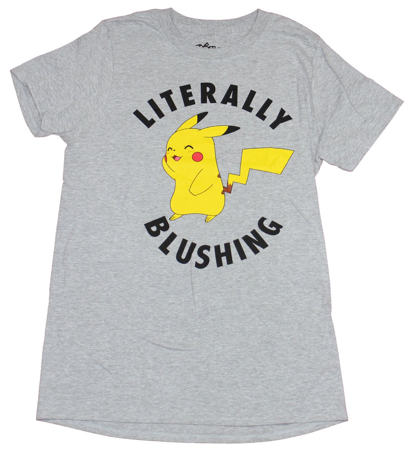 Pokemon Mens T-Shirt - Pikachu Literally Blushing