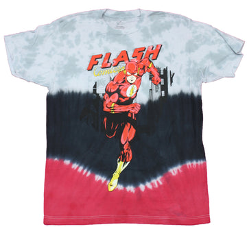 Flash Mens T-Shirt - Running Tie Dye Running Under Logo