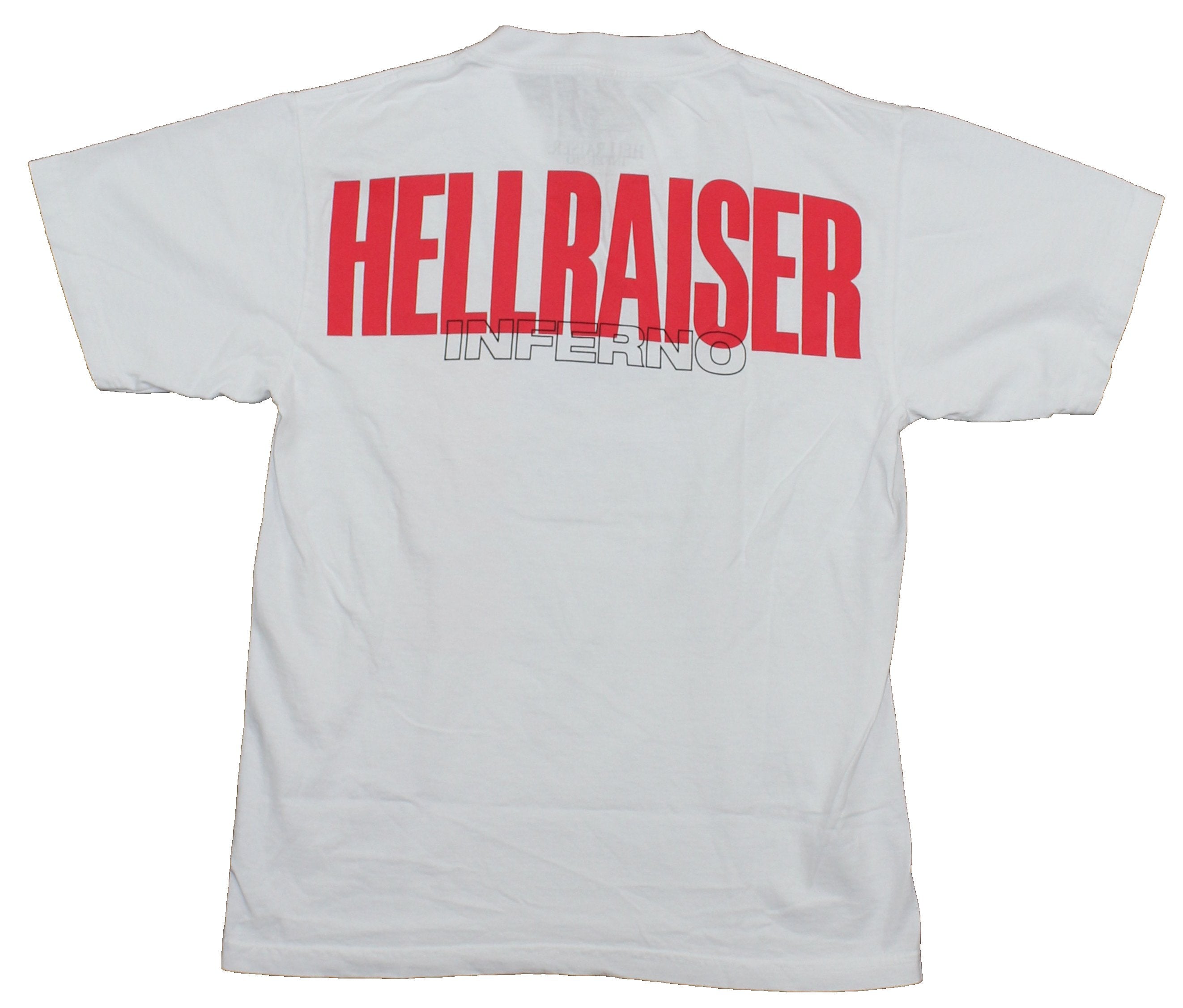 Hellraiser Mens T-Shirt - Inferno Blue Pinhead Logo Back