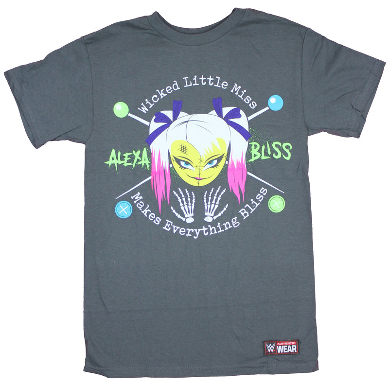 WWE Mens T-Shirt- Alexa Bliss Wicked Little Miss Makes Everything - Inmyparentsbasement.com