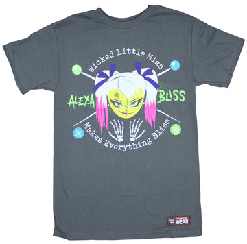 WWE Mens T-Shirt- Alexa Bliss Wicked Little Miss Makes Everything