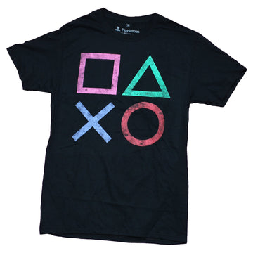 PlayStation Mens T-Shirt - Distressed Classic  Buttons Image s