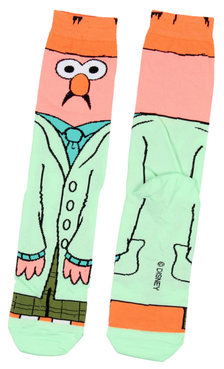 Disney Muppets Beaker Character Sublimated 360 Adult Crew Socks