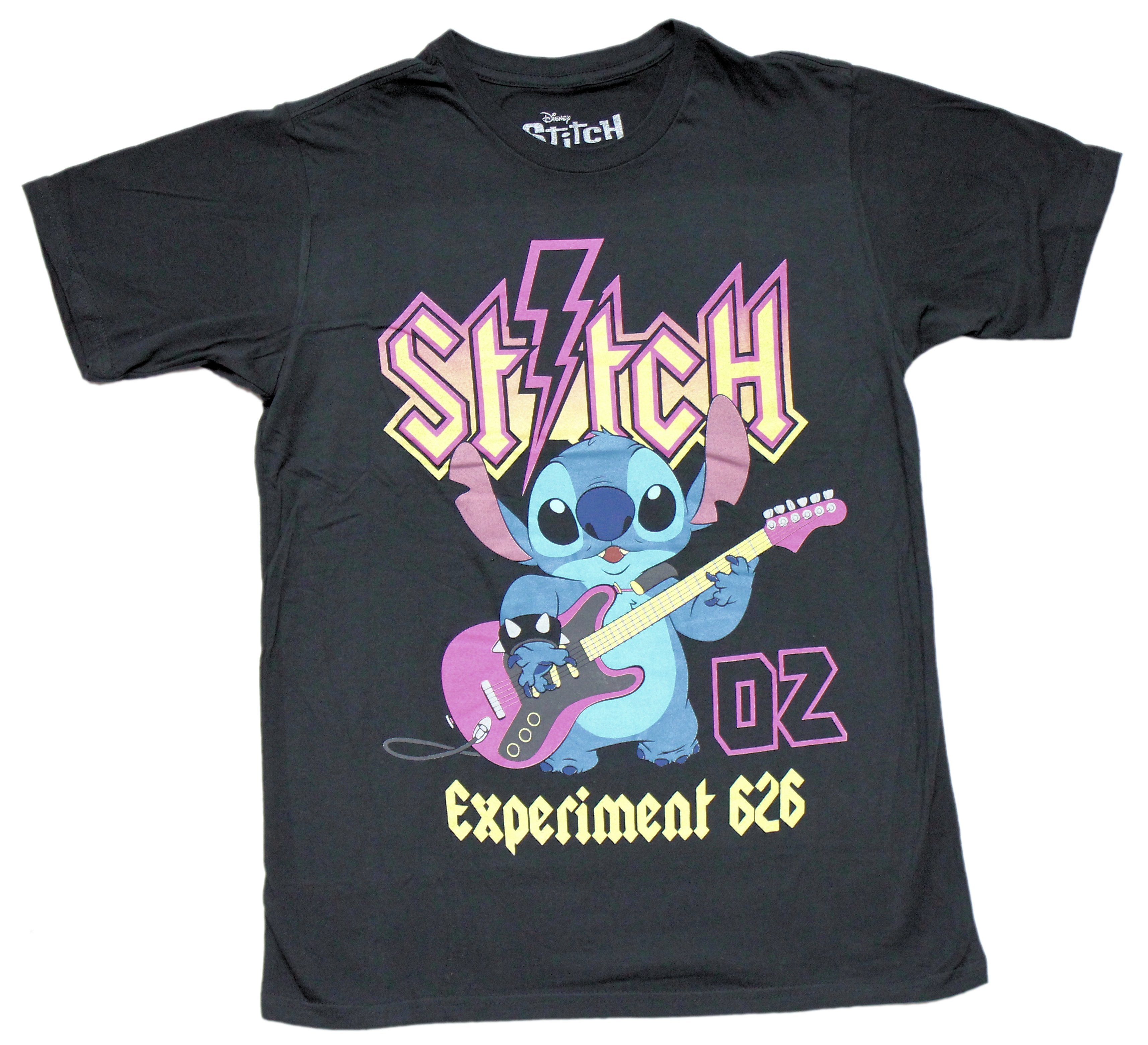 Lilo & Stich Mens T-Shirt  - Experiment 626 Guitar Rock
