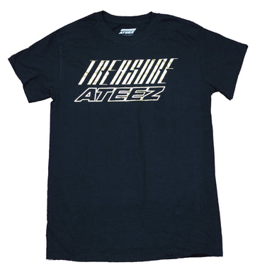 Treasure Ateez Mens T-Shirt - Foil Gold Foil Word Logo
