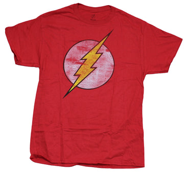 Flash Mens T-Shirt - Rubbed Distressed Classic Comic Logo