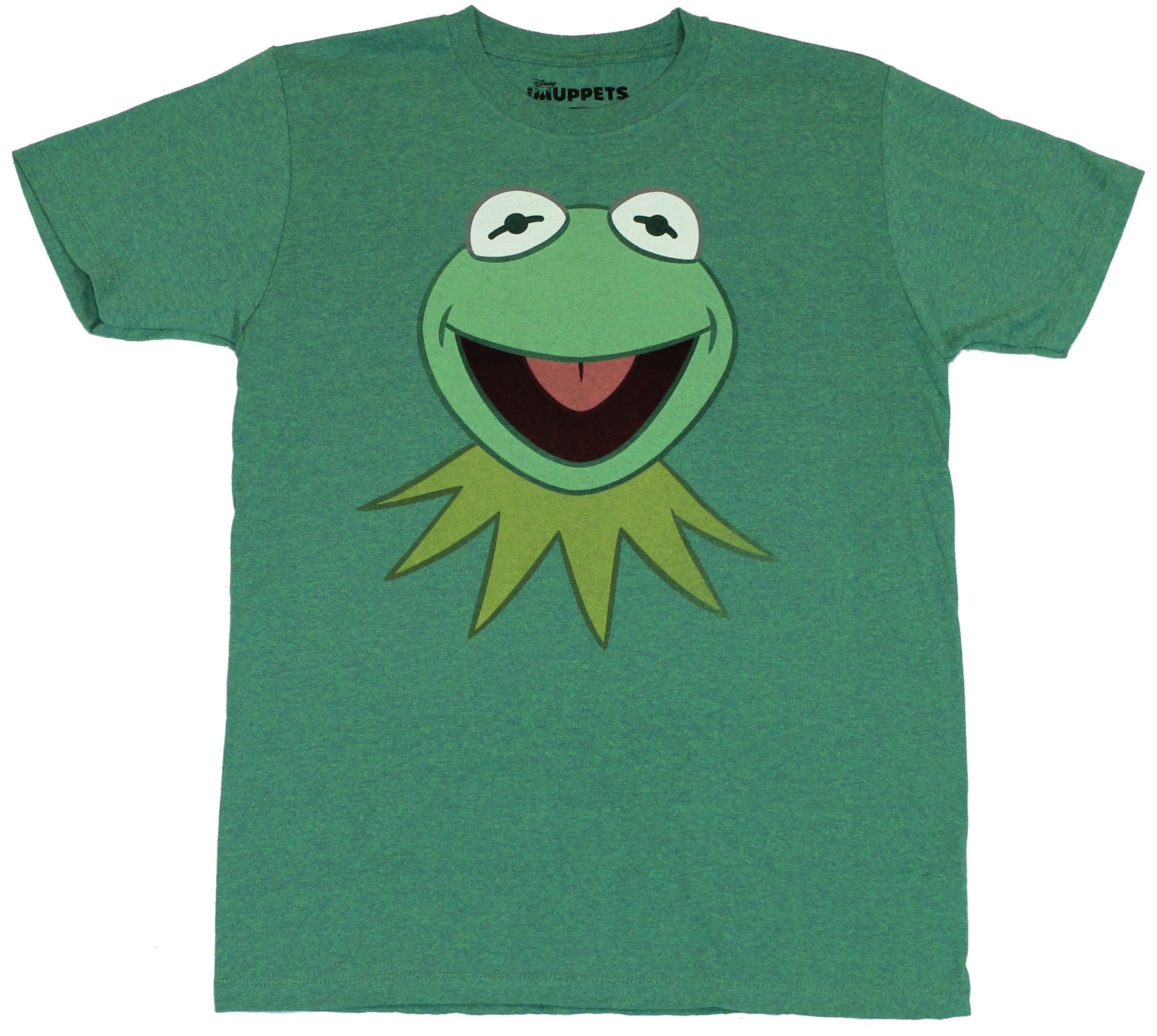 The Muppets Mens T-Shirt - Happy Smiling Kermit Head Image