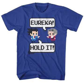 Ace Attorney Mens S/S T-Shirt - 8Bit - Solid Royal