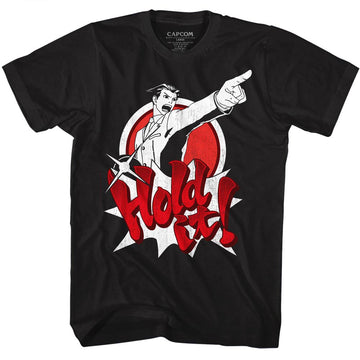 Ace Attorney Mens S/S T-Shirt - Japan - Solid Black