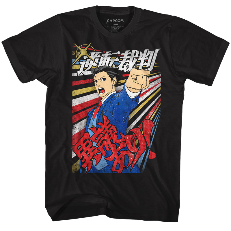 Ace Attorney Mens S/S T-Shirt - Igiari - Solid Black