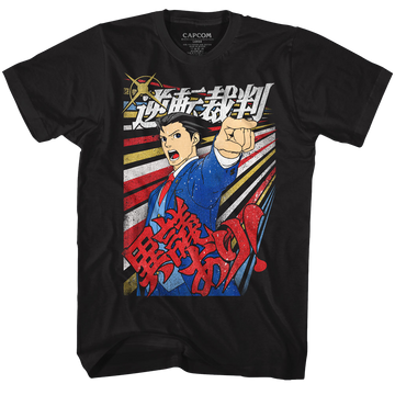 Ace Attorney Mens S/S T-Shirt - Igiari - Solid Black