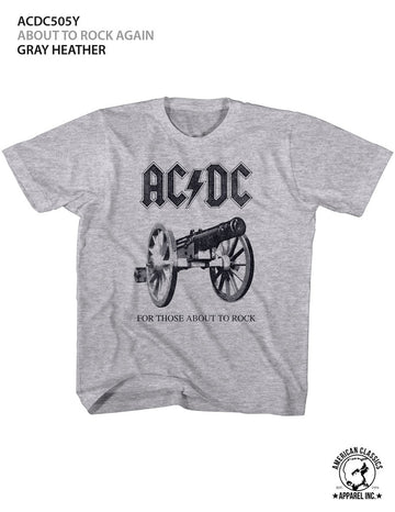 AC/DC Toddler S/S T-Shirt - About To Rock Again - Heather Gray Heather