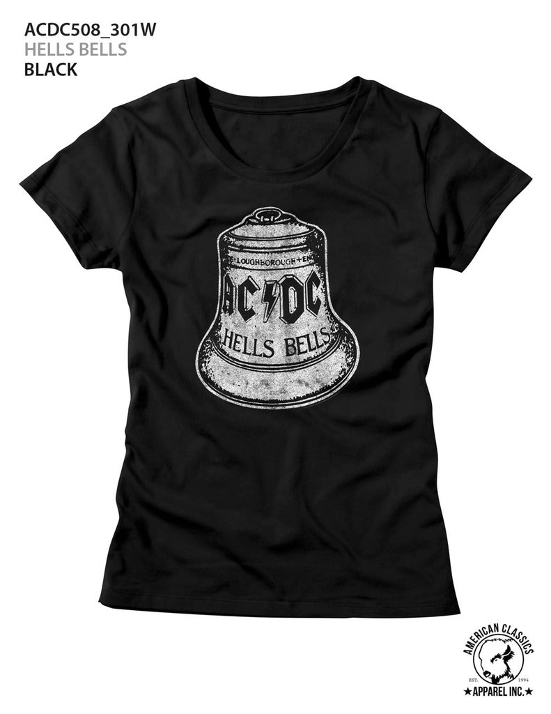 AC/DC Ladies S/S T-Shirt - Hells Bells - Solid Black