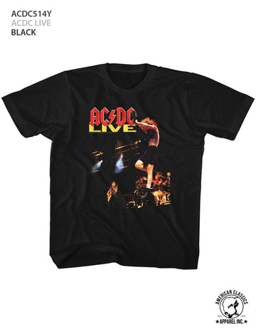AC/DC Toddler S/S T-Shirt - AC/DC Live - Solid Black