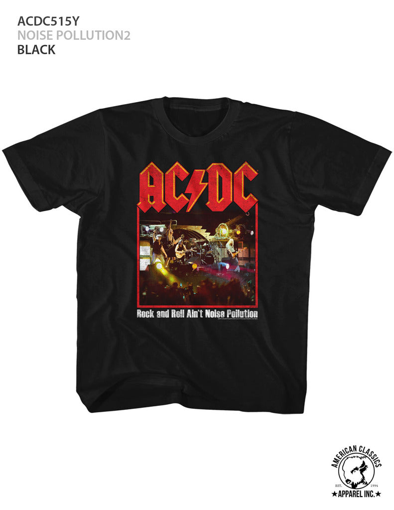 AC/DC Toddler S/S T-Shirt - Noise Pollution 2 - Solid Black